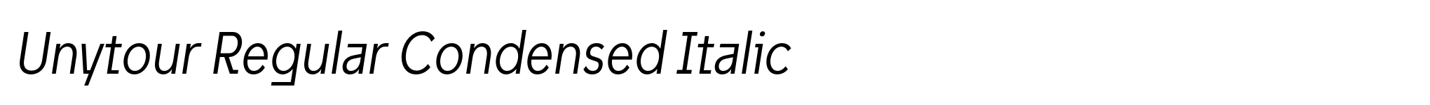 Unytour Regular Condensed Italic image